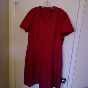 Women's short sleeves fuchsia v-neck dress NWNT